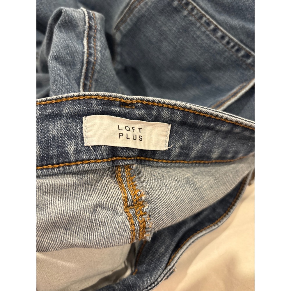 Loft Modern Skinny Jeans Womens 18 Medium Wash Blue Stretch Denim High Rise - Picture 4 of 4